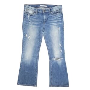 Joe's Jeans Provacateur Fit Distressed Phoebe Wash Blue Jeans Frayed Holes 30